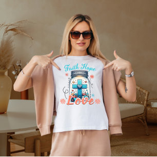 Camiseta Fé, esperança amor