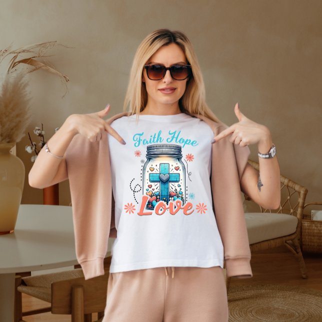 Camiseta Fé, esperança amor (Criador carregado)