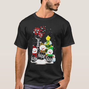 Camiseta Fé Esperança Amor Boneco de Neve Jesus Dente-de-le