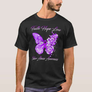 Camiseta Fé Esperança Amor Borboleta Conscientização do Abu