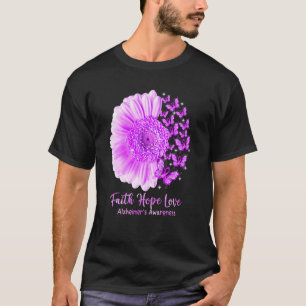 Camiseta Fé Esperança Amor Consciencialização Alzheimer Gir