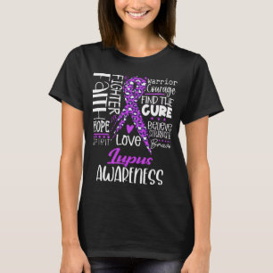 Camiseta Fé Esperança Amor Cura Conscientização do Lúpus