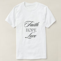 Fé, Esperança Amor Design Minimalista