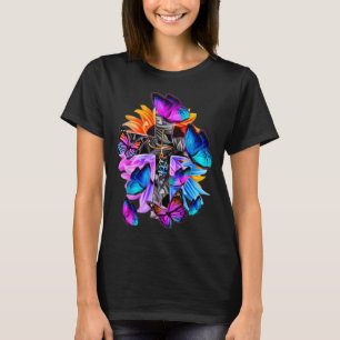 Camiseta Fé-Esperança-Amor Deus Jesus Cristo Cruzar Borbole
