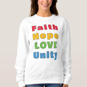 Camiseta Fé Esperança Amor Unidade      