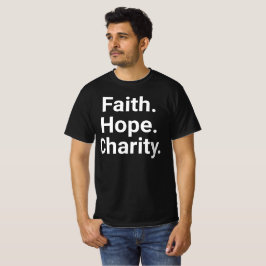 Camiseta Fé Esperança Caridade – Minimalista Cristão