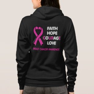 Camiseta Fé Esperança Coragem Amor... Cancer De Mama