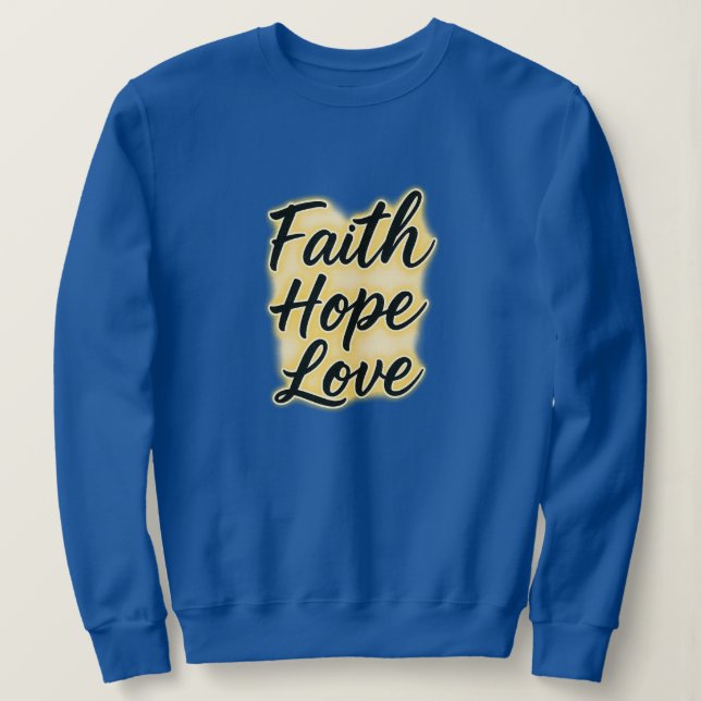 Camiseta Fé, Esperança e Amor - Cristão (Frente do Design)