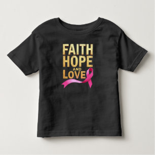Camiseta Fé, Esperança e Consciência do Cancer da Mama