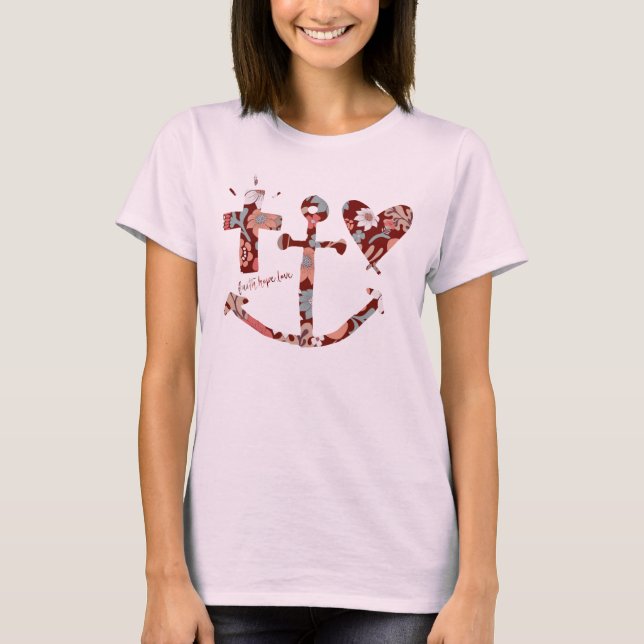 Camiseta Fé, Esperança, Símbolos do Amor (Frente)