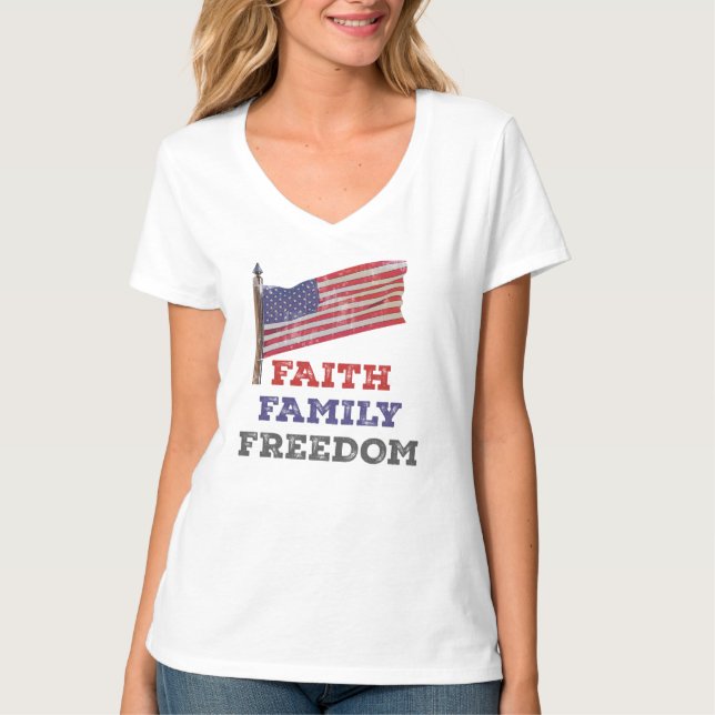 Camiseta Fé Família Liberdade (Frente)