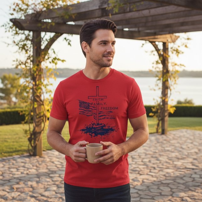 Camiseta Fé, Família, Liberdade (Criador carregado)