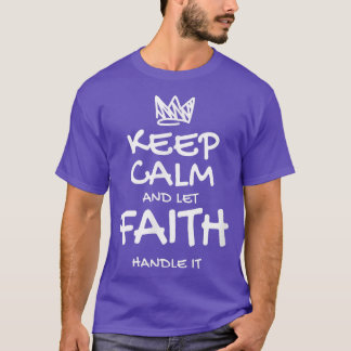 Camiseta Fé Mantenha Calmo Nome Personalizado Amigo Sarcást