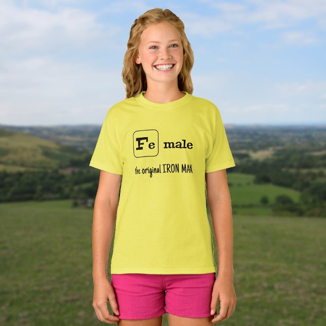 Camiseta Fe masculina, ferro-canelado (Yellow t-shirt color option)