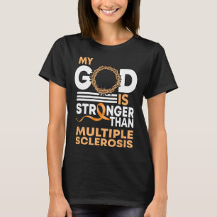 Camiseta Fé Meu Deus É Mais Forte Que Esclerose Múltipla A