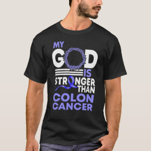Camiseta Fé Meu Deus É Mais Forte Que O Cancer Colon