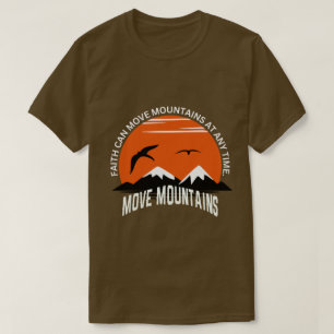 Camiseta Fé Move Montanhas – Edição Serenidade do Pôr do So