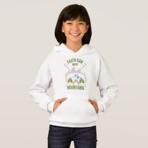 Camiseta Fé Mover Montanhas Citação Rapariga