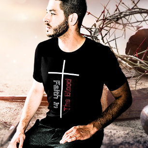 Camiseta Fé No Blood White Cross Christian