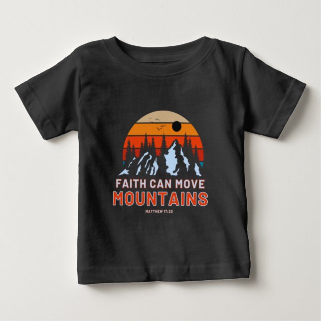 Camiseta Fé pode mover a Bíblia das montanhas (Frente)
