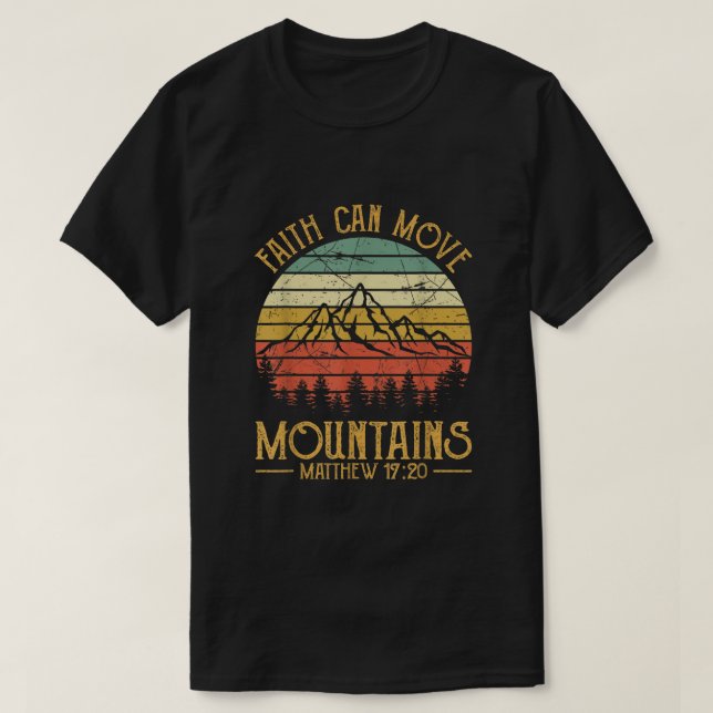 Camiseta Fé Pode Mover Montanhas (Frente do Design)