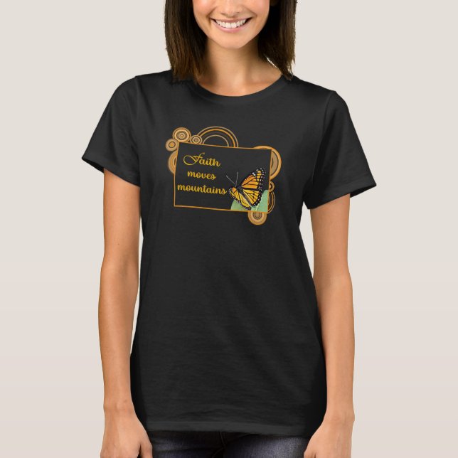 Camiseta Fé Pode Mover Montanhas (Frente)