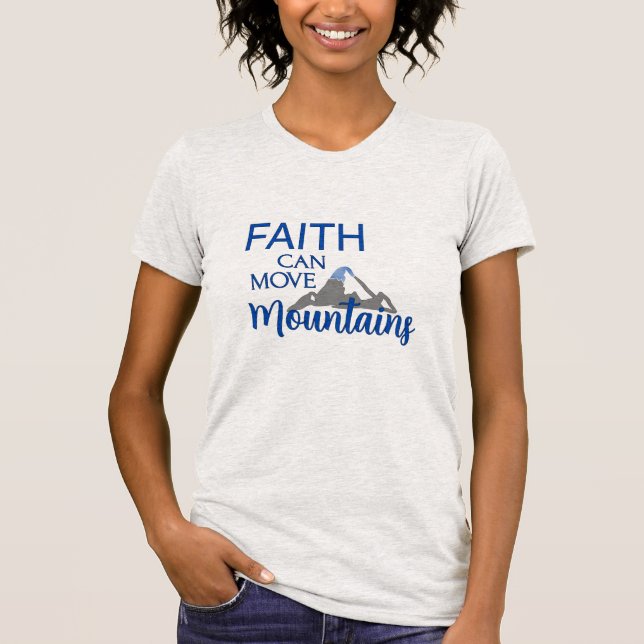 Camiseta Fé Pode Mover Montanhas (Frente)