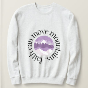 Camiseta fé pode mover montanhas BÍBLIA VERSE Sweater