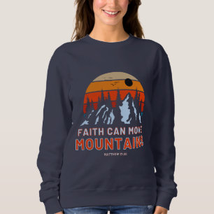 Camiseta Fé pode mover montanhas Bíblias mulheres