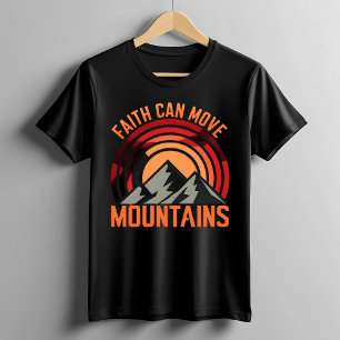 Camiseta Fé Pode Mover Montanhas Christian Tee