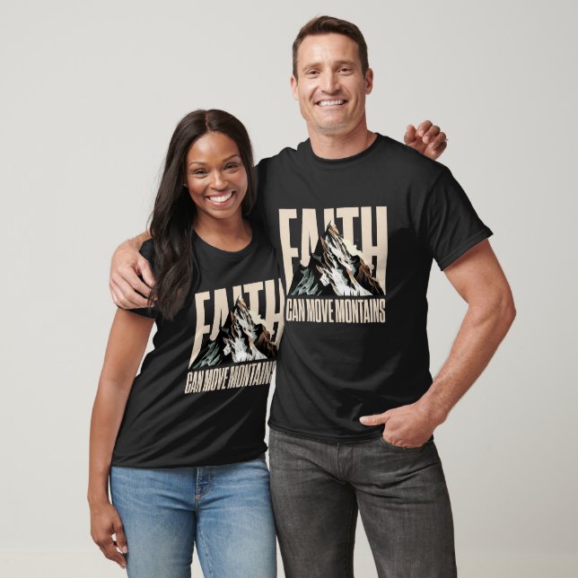 Camiseta Fé Pode Mover Montanhas – Montanha Inspiradora (Unissex)