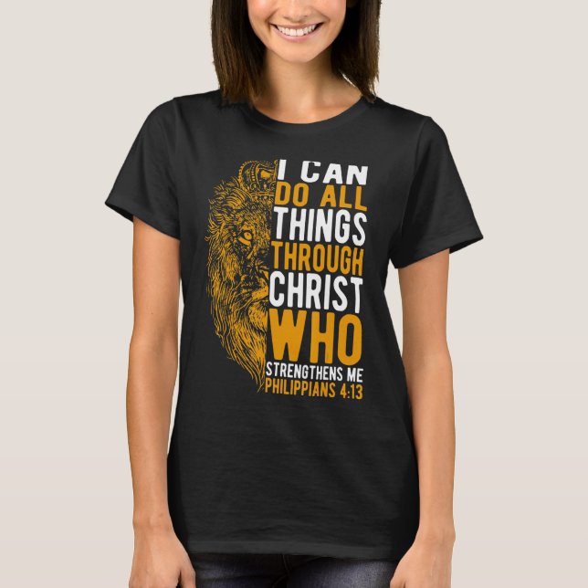 Camiseta Fé, posso fazer tudo através do cristo Christian (Frente)
