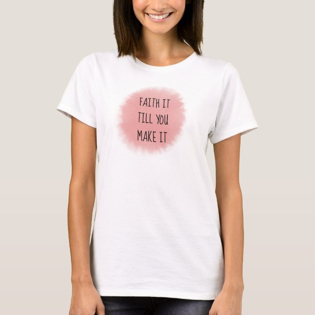 Camiseta Fé Rosa (Frente)