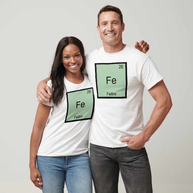 Camiseta Fe - Símbolo do Elemento Químico Divertid (Unissex)