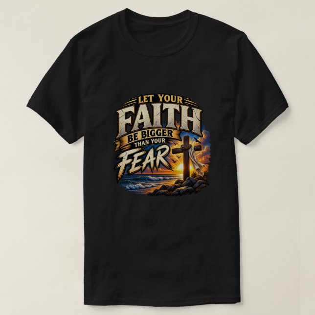 CAMISETA FÉ SOBRE MEDO (Frente do Design)