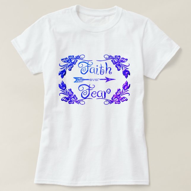 Camiseta Fé sobre Medo (Frente do Design)