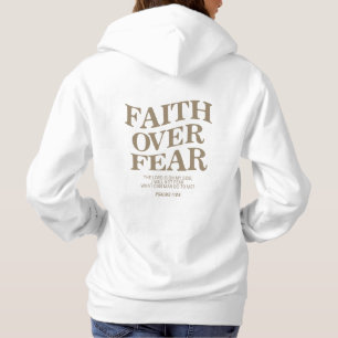 Camiseta Fé sobre medo, citação cristã, verso Bíblia