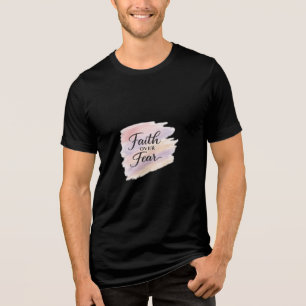 Camiseta Fé Sobre Medo – Inspirador Cristão Moderno D