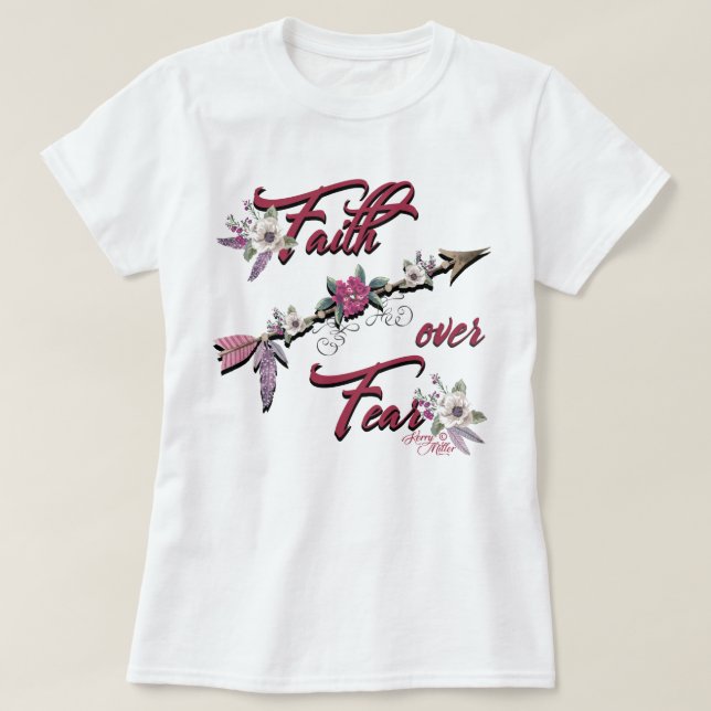 Camiseta Fé sobre o medo (Frente do Design)