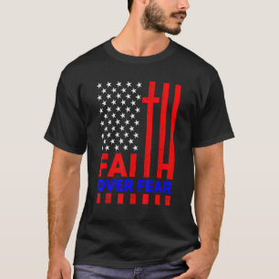 Camiseta Fé sobre o medo da Legal bandeira americana Tee ro