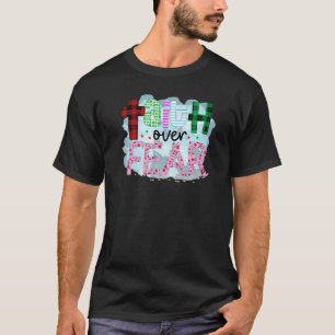 Camiseta Fé sobre o medo de Jesus Páscoa cruza homens mulhe