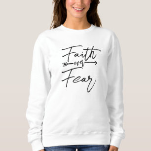 Camiseta Fé sobre o Medo Hoodie - Cristão Inspirador