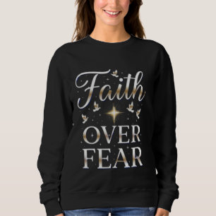 Camiseta Fé sobre o medo, inspiração cristã