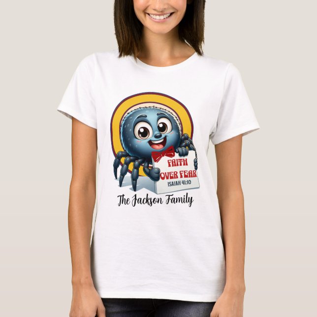 Camiseta Fé sobre o medo - ISAIA 41:10 (Frente)