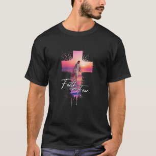 Camiseta Fé sobre o medo Jesus sobre a água que Jesus salva