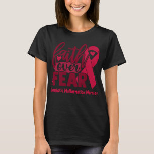 Camiseta Fé Sobre o Medo Malformação Linfática Sensibilizaç