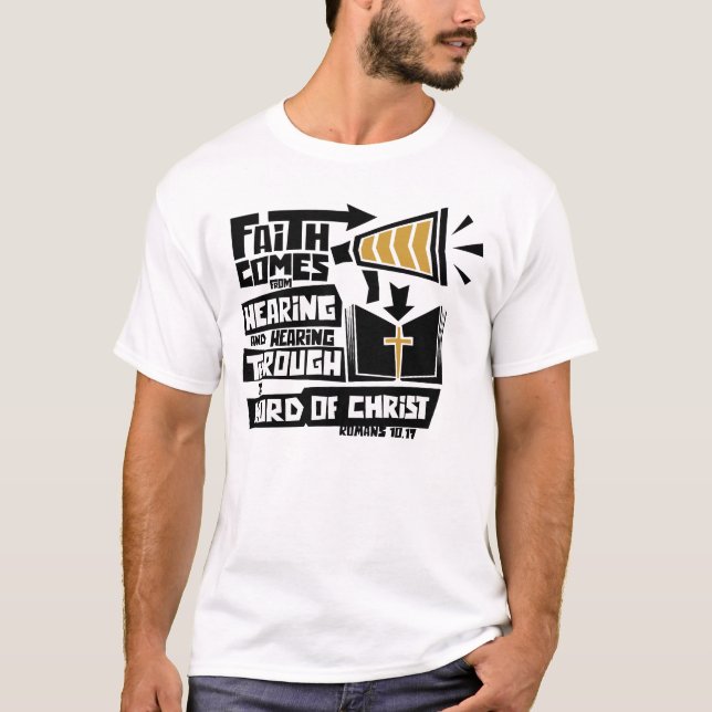 Camiseta Fé vem da audição (Frente)