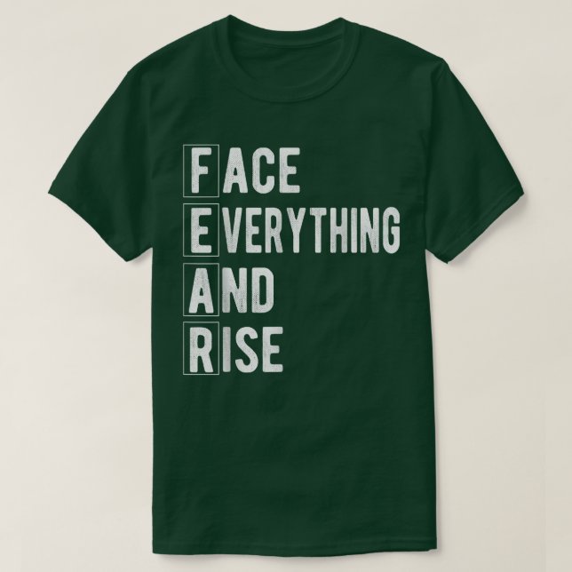 Camiseta FEAR - Face Everything and Rise Motivation and enc (Frente do Design)