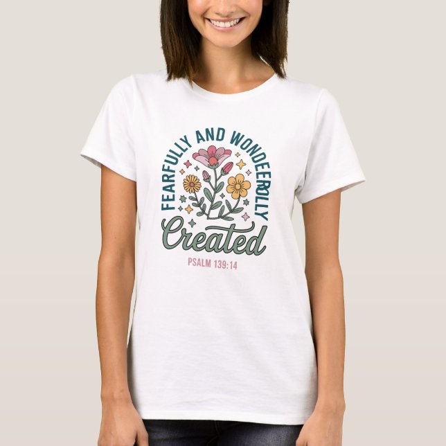 Camiseta Fearfully And Wonderfully Made Faith (Frente)