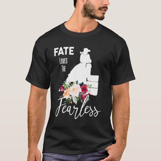 Camiseta Fearl Branco-Floral-Coral-Rodeo-Barrel-Oeste (Frente)